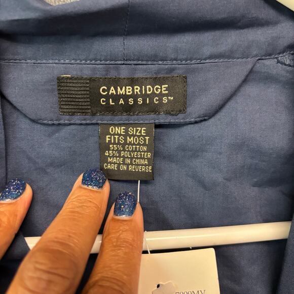 Vintage Cambridge Classics Robe Deadstock Navy Blue Kimono Lounge Missing Belt - Picture 2 of 11